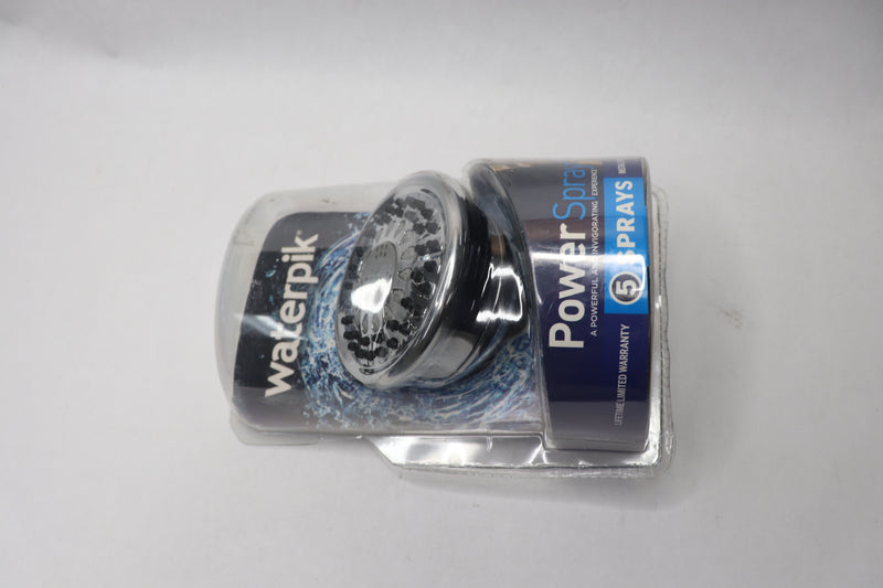 Waterpik 5-Spray 3.8 in. Single Wall Mount 1.8 GPM Fixed Shower Head in Chrome