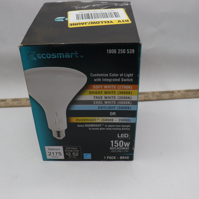 EcoSmart CEC Dimmable LED Light Bulb BR40 150W Eqv 1006250539