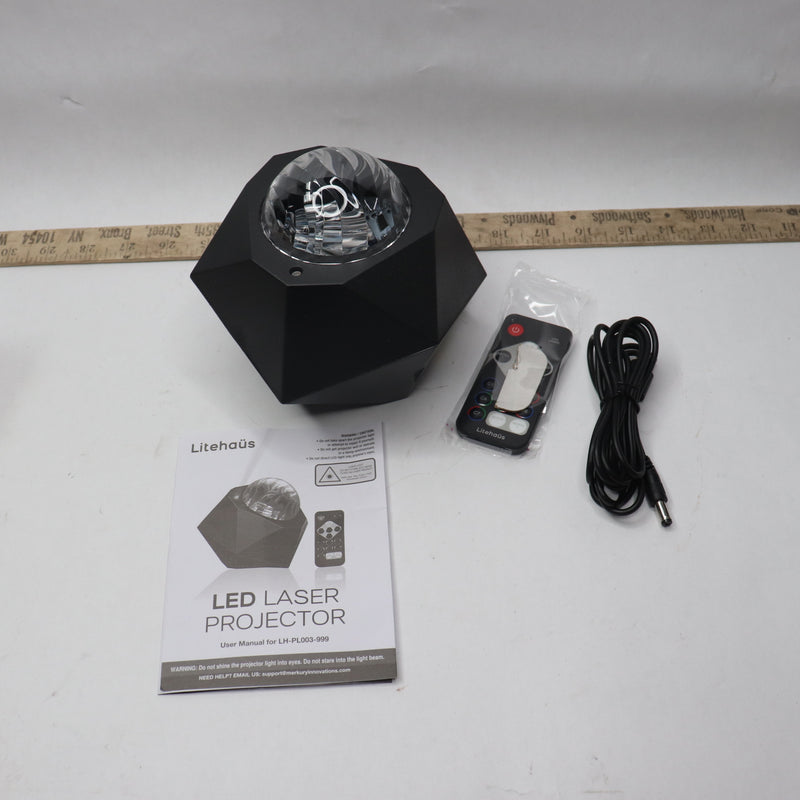Litehaus Multi-Color Sound Reactive USB Powered Galaxy Wave Projector LH-PL003-9