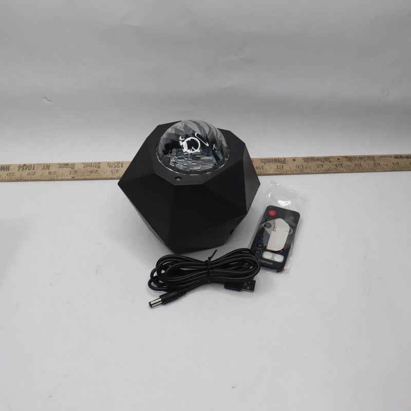 Litehaus Multi-Color Sound Reactive USB Powered Galaxy Wave Projector LH-PL003-9