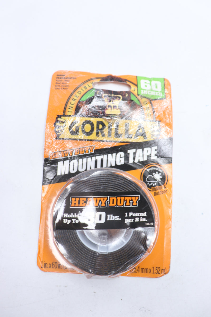 Gorilla Heavy Duty Double Sided Mounting Tape Weatherproof 1" x 5 ft. 104731