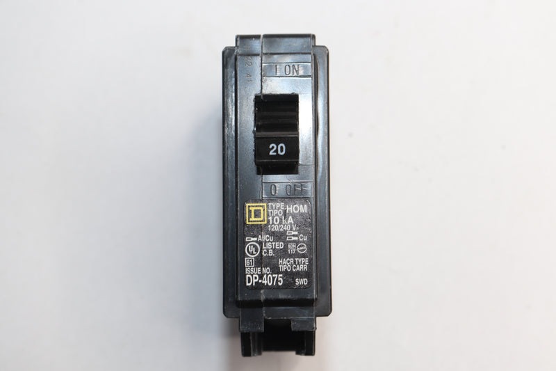 Square D Homeline 20 Amp Single-Pole Circuit Breaker HOM120