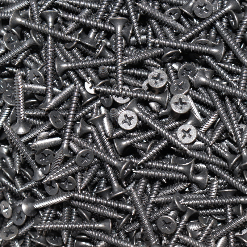 Grip Rite Fine Thread Drywall Screws w/ Bugle Head Steel Black 1-1/4" 25 Lbs