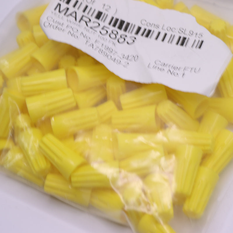 (100-Pk) Mars Wire Connector Yellow 25883