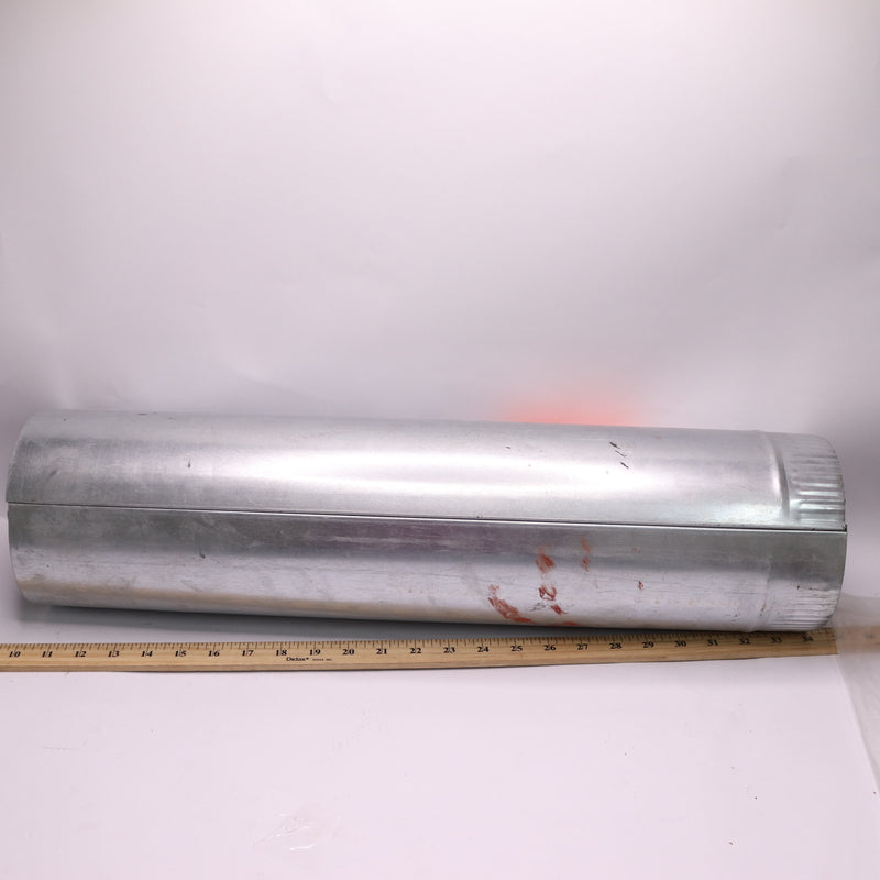 Furnace Pipe Plastic Galvanized 30 Gauge 24" X 6"