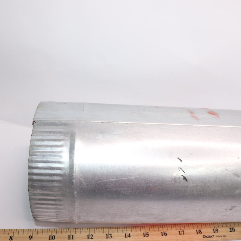 Furnace Pipe Plastic Galvanized 30 Gauge 24" X 6"