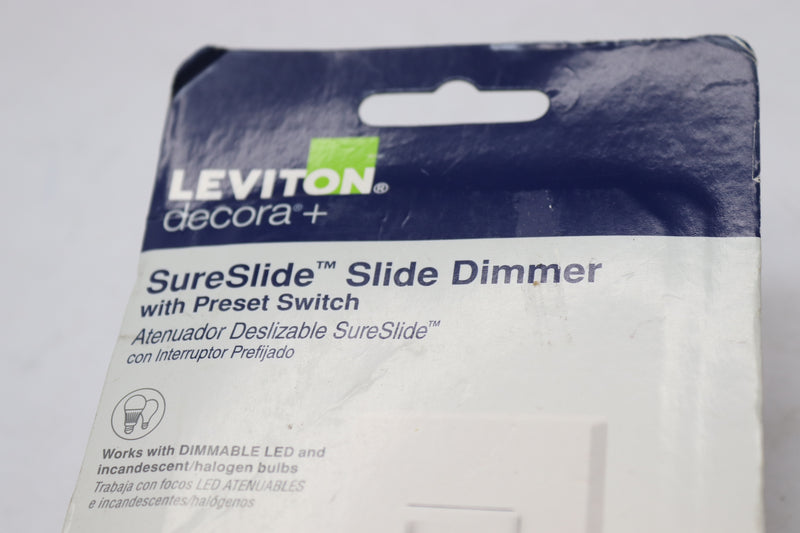 Leviton SureSlide  Dimmer with Preset Switch Universal 150-Watt LED