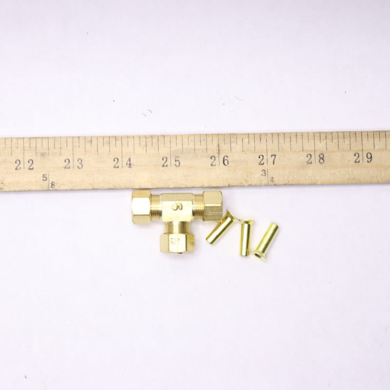 Everbilt Compression Tee Fitting Brass 3/8" OD LFA-114