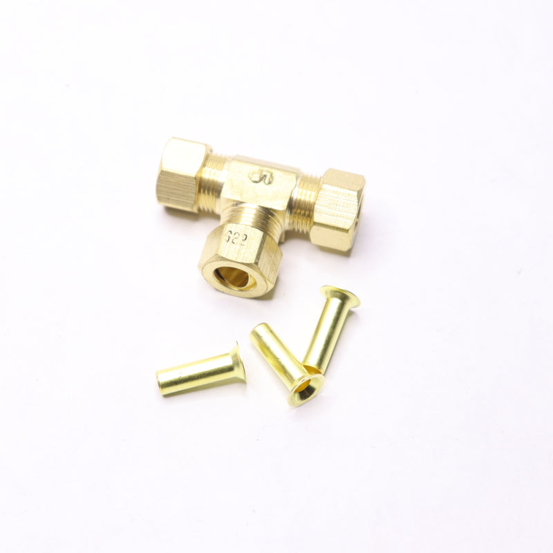 Everbilt Compression Tee Fitting Brass 3/8" OD LFA-114