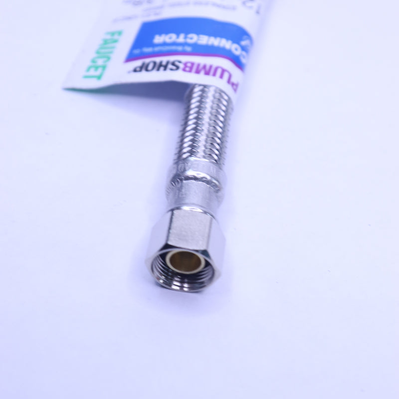 Plumbshop Braided Faucet Connector Stainless Steel 3/8" x 3/8" x 12" L