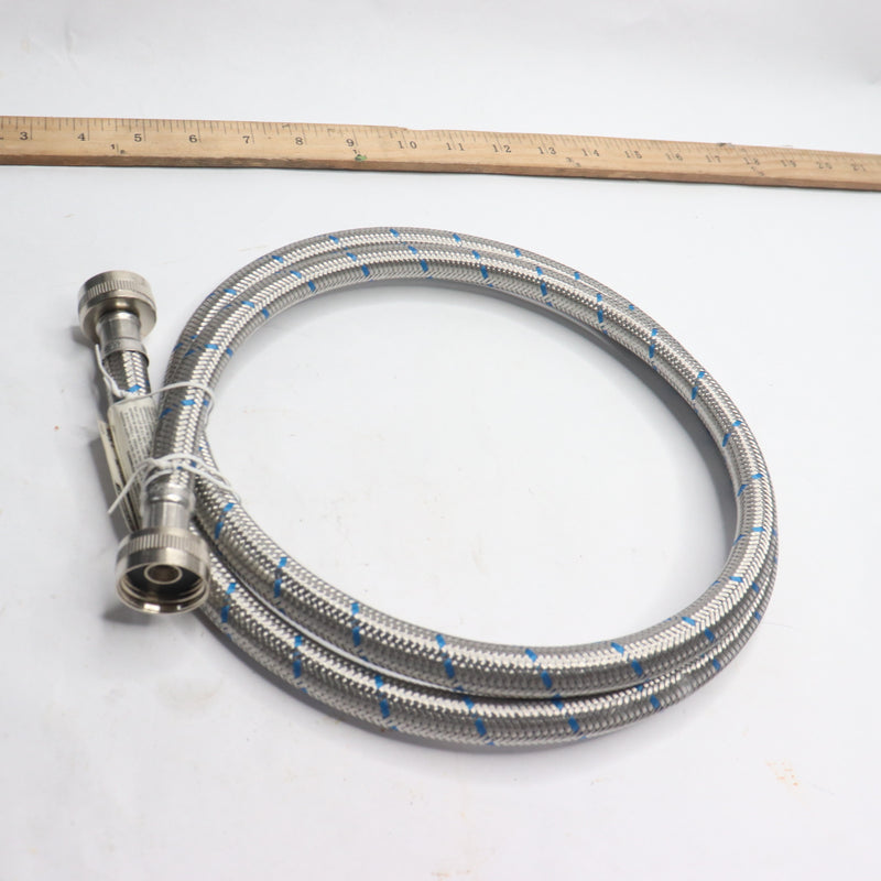 Everbilt Washing Machine Hose Stainless Steel Blue 3/4" x 3/4" x 5'