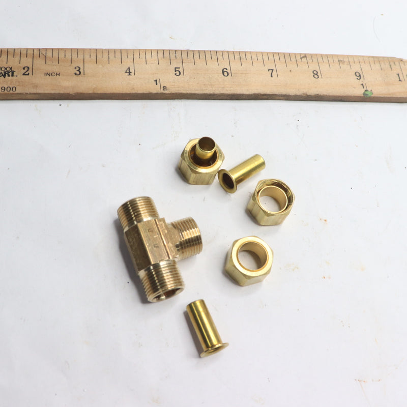 Everbilt Compression Tee Fitting Brass 1/2" OD LFA-214