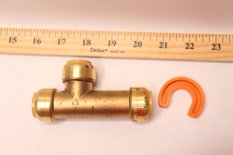 SharkBite Slip Tee Push to Connect Plumbing Fitting Brass Copper and CPVC 3/4"