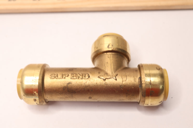 SharkBite Slip Tee Push to Connect Plumbing Fitting Brass Copper and CPVC 3/4"