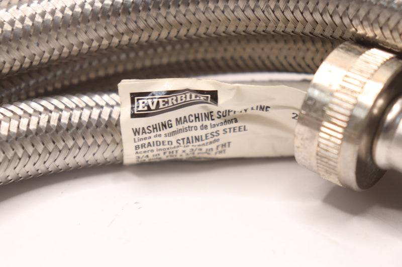 Everbilt Washing Machine Supply Line Stainless Steel 3/4" FHT x 3/4" FHT x 96"