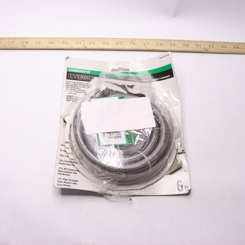 Everbilt Dishwasher Installation Kit 6 Ft - Missing Hardware Hose Only