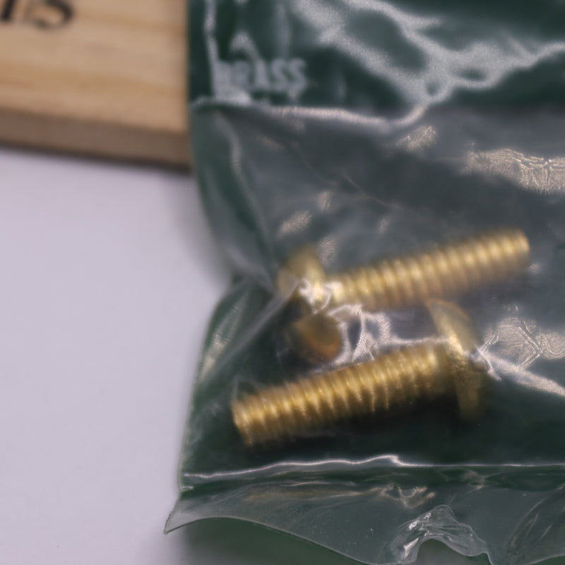 (2-Pk) Everbilt Combo Round Head Machine Screw Brass 1/4"-20 x 3/4"