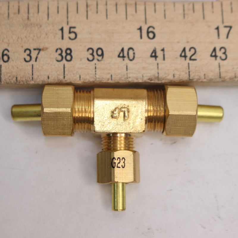 Everbilt Compression Tee Fitting Brass 3/8" x 3/8" x 1/4" 627 622