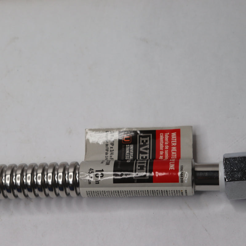 Everbilt Corrugated Water Connector Stainless Steel 3/4" x 3/4" x 18" EBWC-07-18