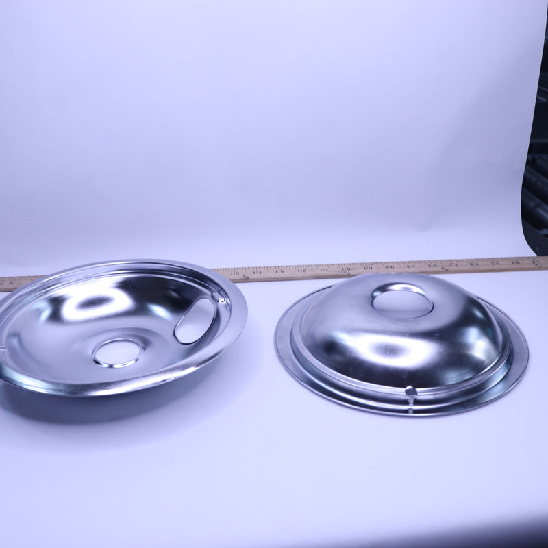 (2-Pk) Everbilt Drip Bowl for GE Electric Ranges Chrome 8" 1004 044 578