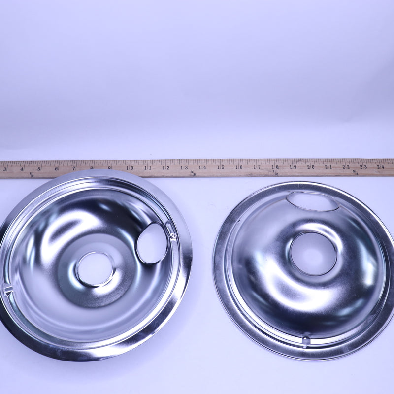 (2-Pk) Everbilt Drip Bowl for GE Electric Ranges Chrome 8" 1004 044 578