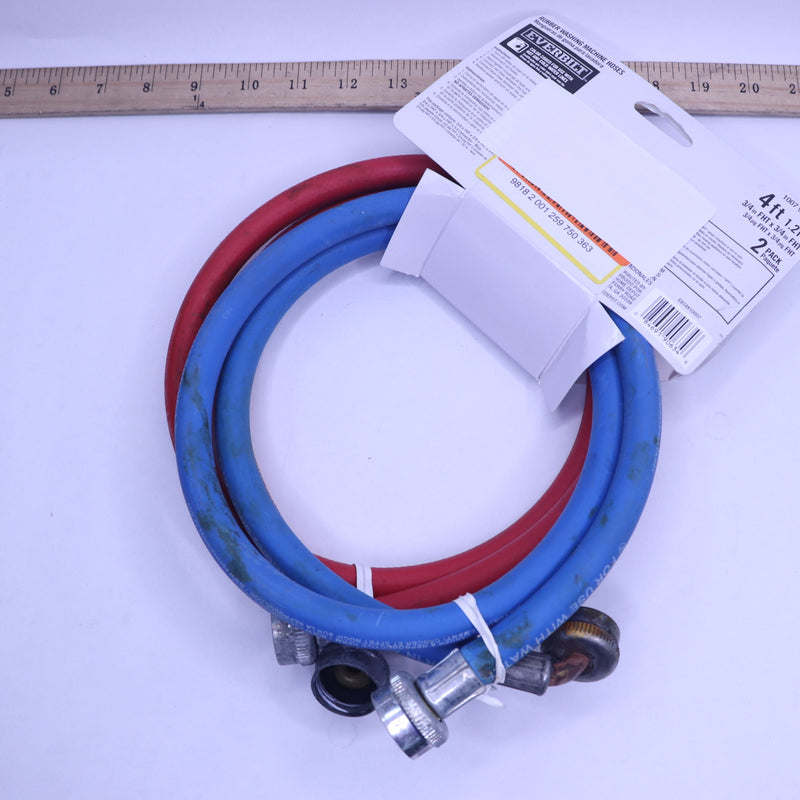 Everbilt Washer Hoses Rubber Blue/Red 4FT 1007 952 911