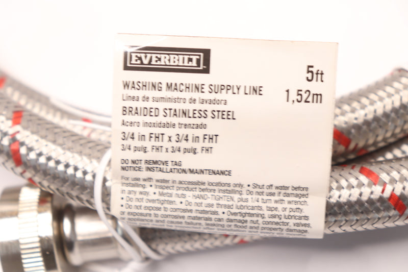 Everbilt Washing Machine Supply Line Red 3/4" FHT x 3/4" FHT x 5FT