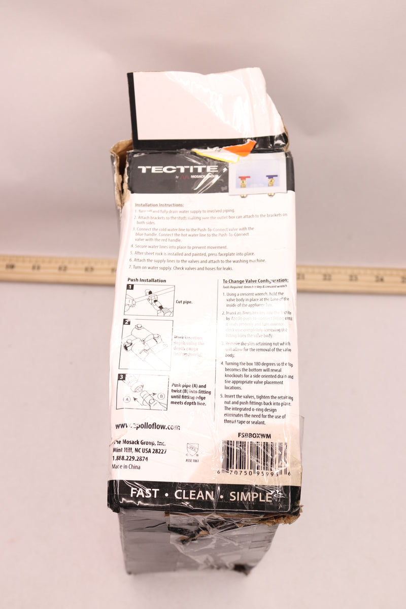 Tectite Outlet Box White 1/2" FSBBOXWM