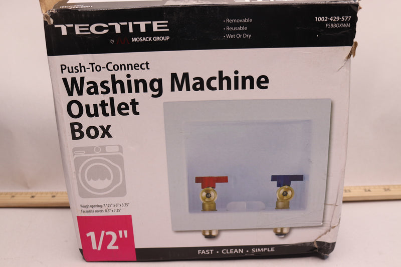 Tectite Outlet Box White 1/2" FSBBOXWM