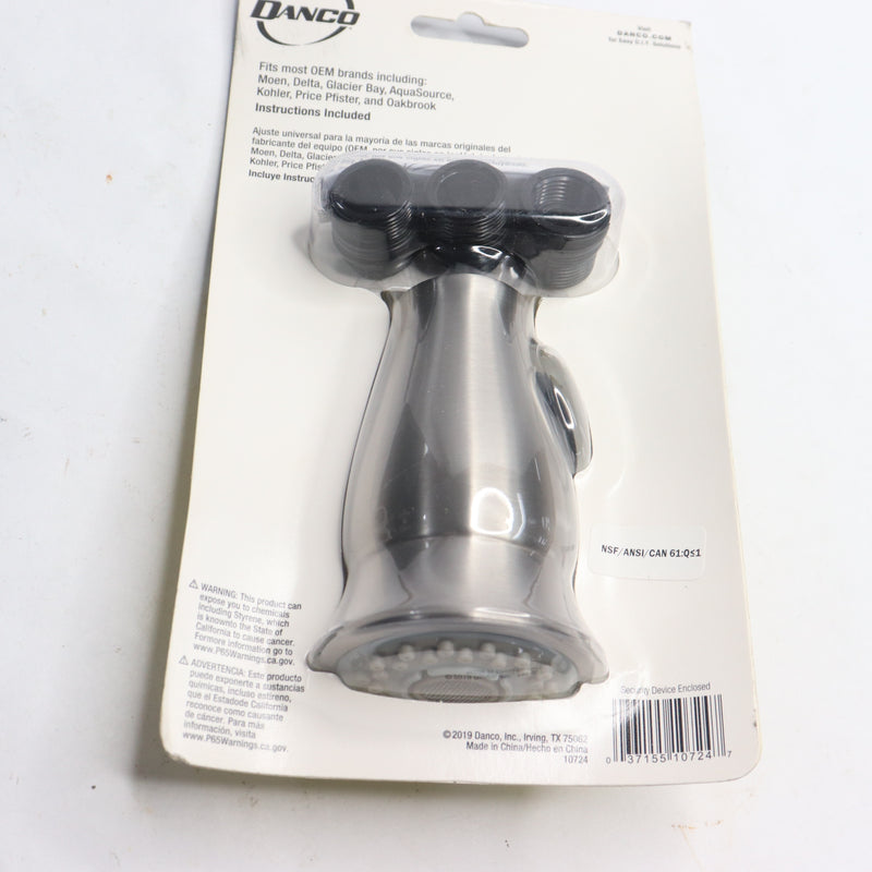 Danco Universal Pull Down Replacement Faucet Spray Head Stainless Steel 10724