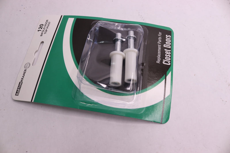 (2-Pk) Barton Kramer Bi-fold Door Pivot Plastic White 120