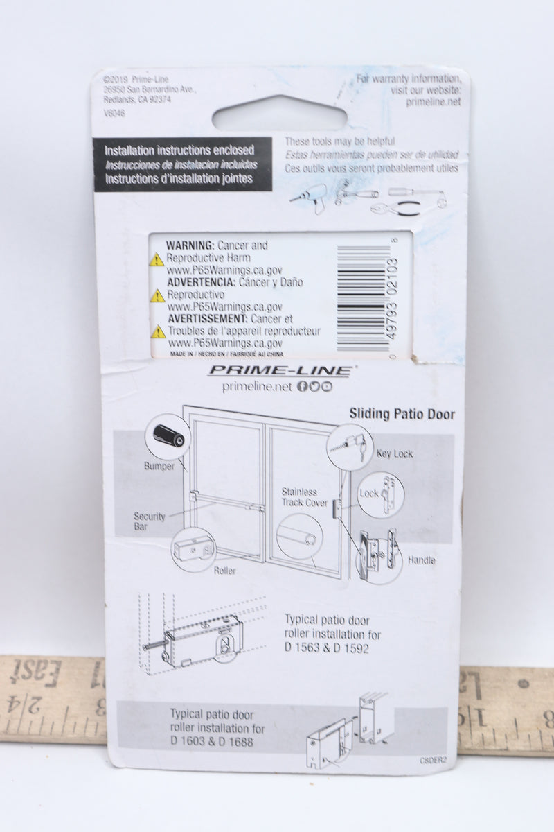 Prime-Line Cylinder Lock Schlage Shaped Keys 2-Keys 1-1/4" E2103