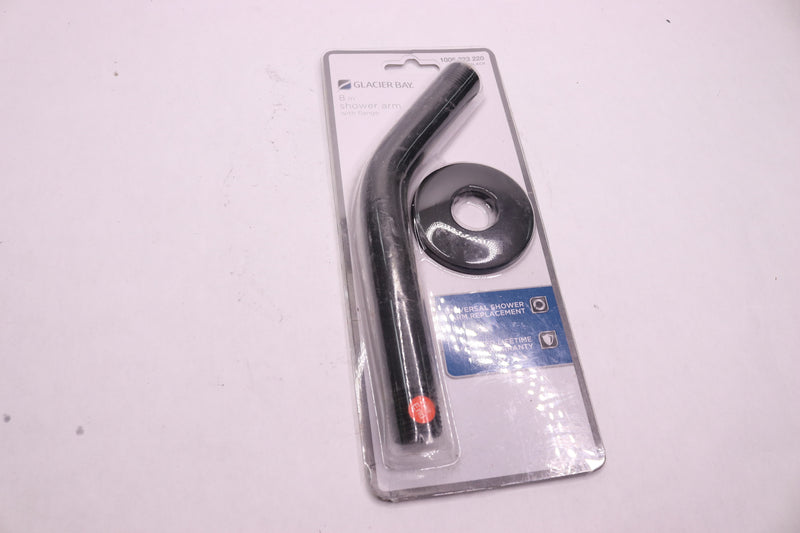 Glacier Bay Shower Arm & Flange Assembly Matte Black 8" 1006223220