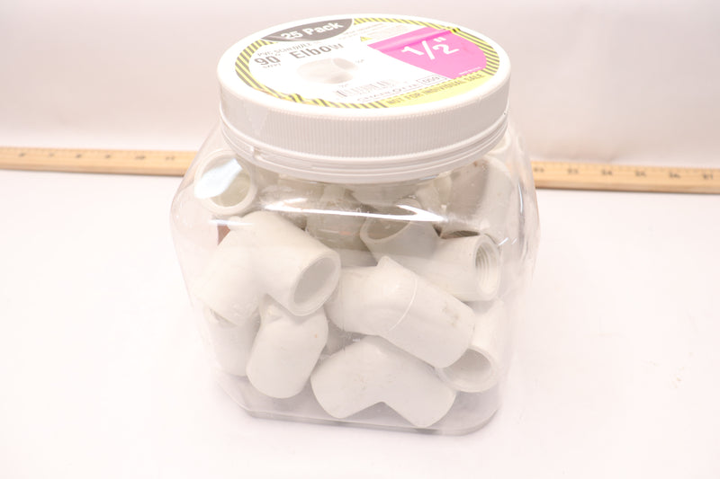 (25-Pk) Charlotte 90 Degree Elbow PVC White 1/2" CPF23010625HD - Unopened