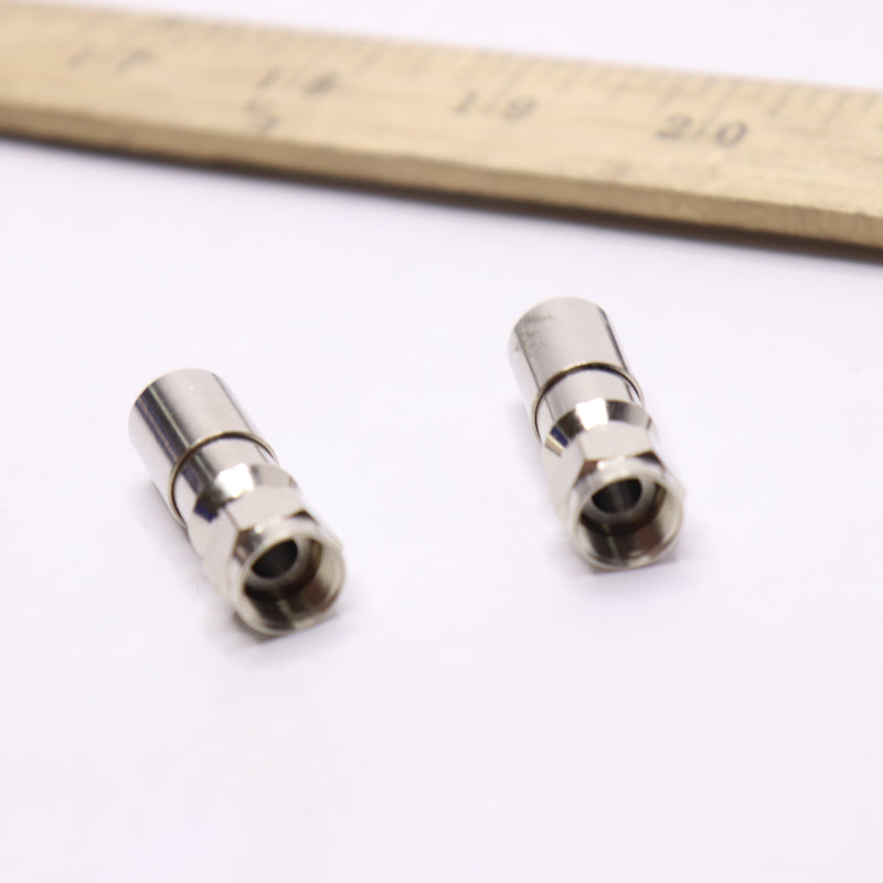 (2-Pk) Ideal Compression F-Connector Brass 92-651