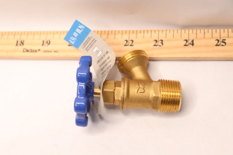 Everbilt Boiler Drain Valve Brass Blue MPT x MHT 3/4" 102-704EB