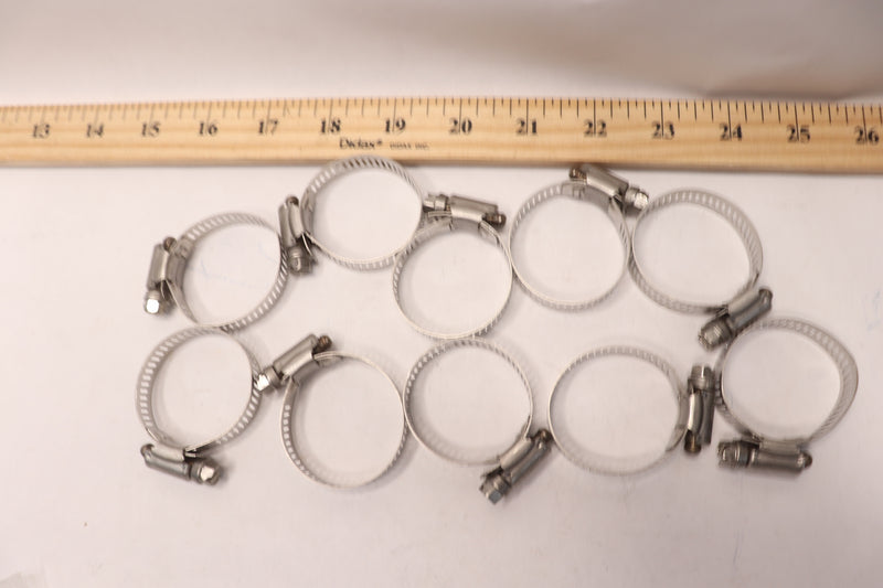 (10-Pk) Everbilt Hose Clamp Stainless Steel 3/4"-1-3/4" 67205