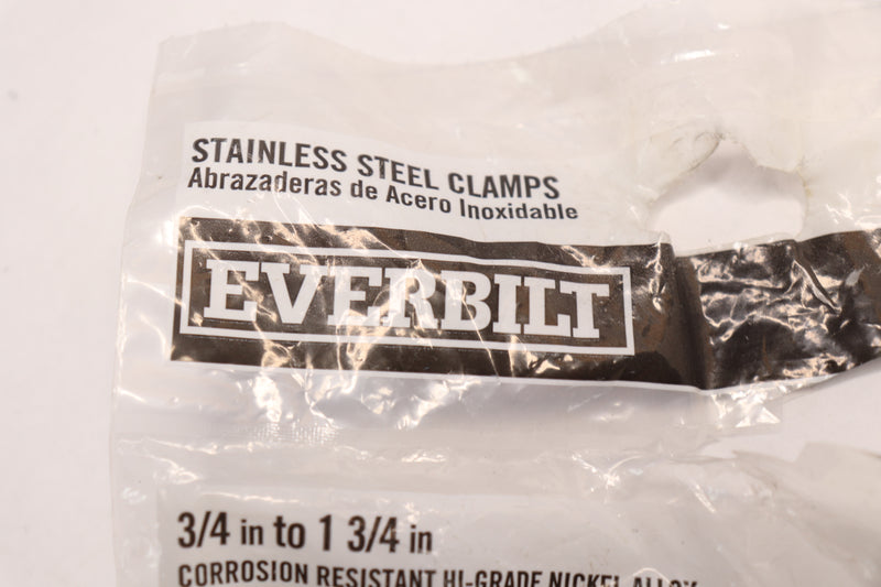 (10-Pk) Everbilt Hose Clamp Stainless Steel 3/4"-1-3/4" 67205