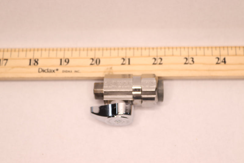 Brasscraft Straight Shut Off Valve Brass Chrome 1/2" x 3/8"-Missing Nut