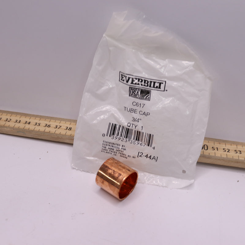 Everbilt Pressure Tube Cap Fitting Copper 3/4" C617