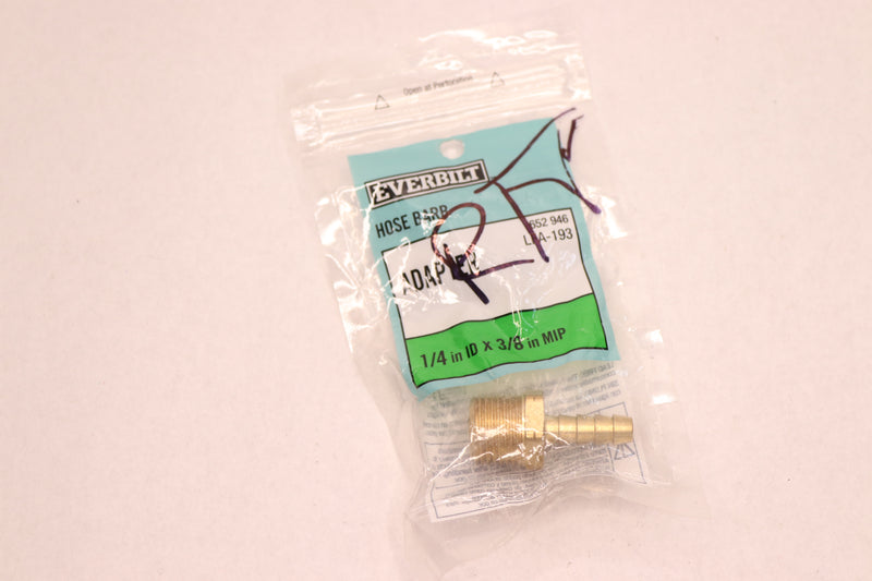 Everbilt Adapter Fitting Brass 1/4" Barb x 3/8" MIP LFA-193