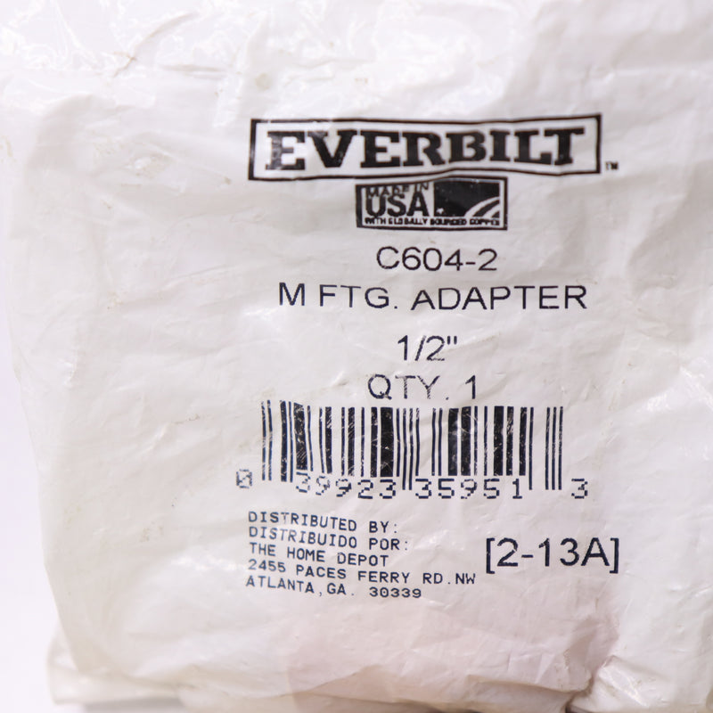 Everbilt Adapter Copper Fitting x MIP Fitting 1/2" C604-2