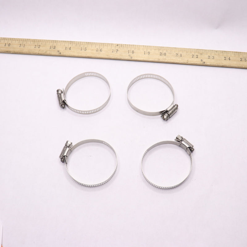 (4-Pk) Everbilt Hose Clamp Stainless Steel 1-3/4 to 2-3/4" 67365