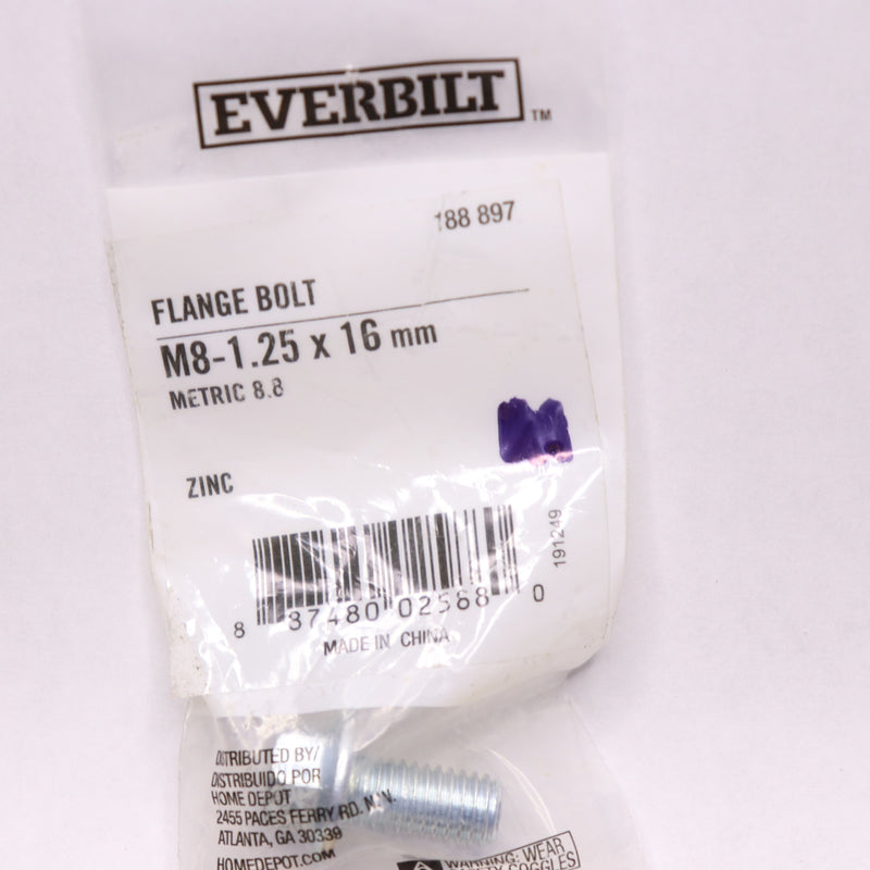 Everbilt Flange Bolts Zinc-Plated Steel M8-1.25 x 16mm 188 897