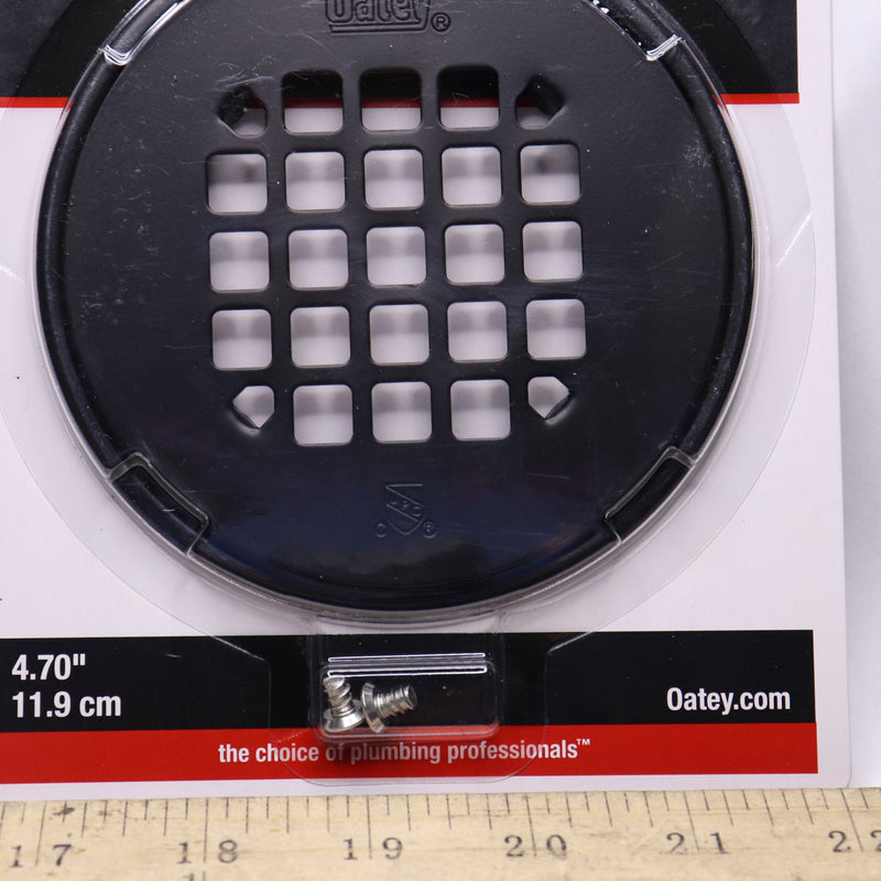 Oatey Snap-In Strainer Round with Ring Matte Black 42421