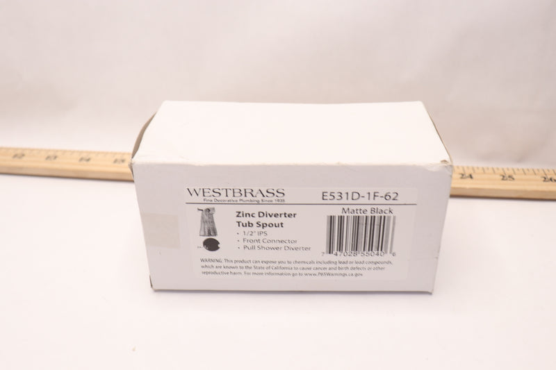 Westbrass Tub Spout for Copper Pipe Matte Black 5-1/4" E531D-1F-62