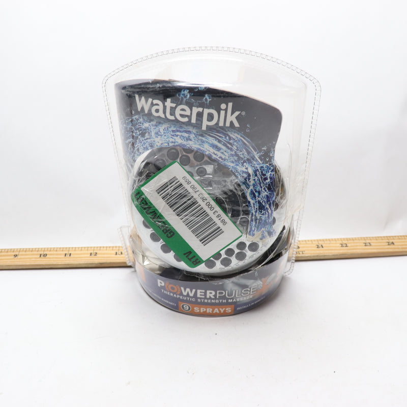 Waterpik Wall Mount Low Flow Fixed Shower Head 9-Spray 4.5" - Damaged Package