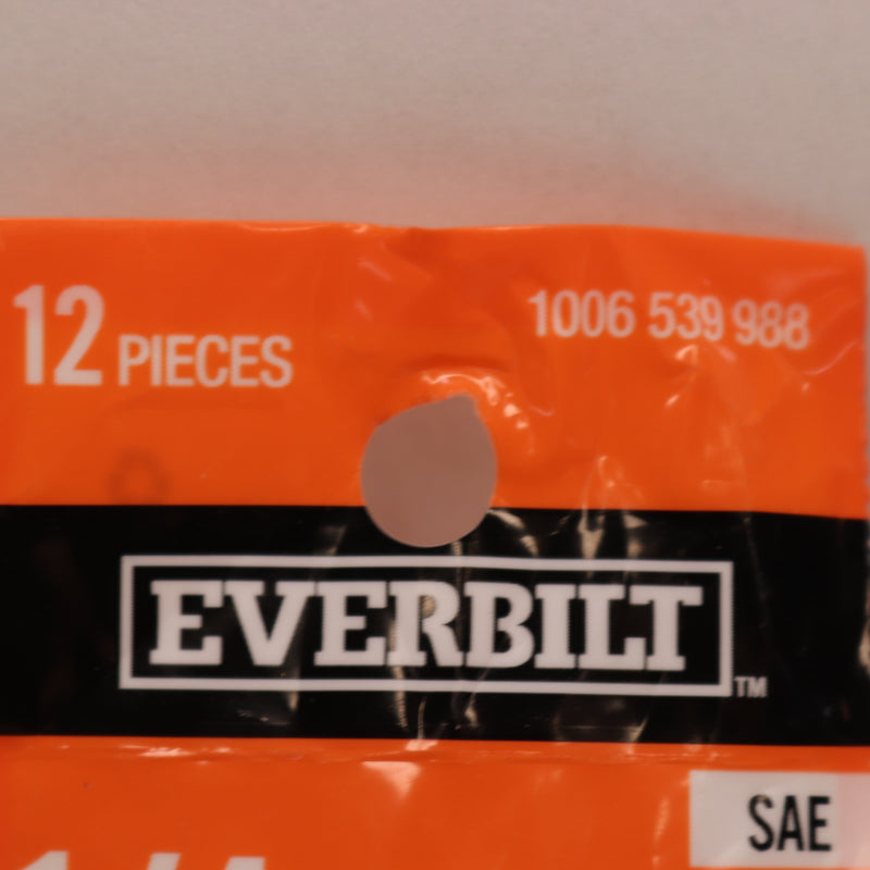 (12-Pack) Everbilt Flat Washer Zinc 1/4" 1006 539 988