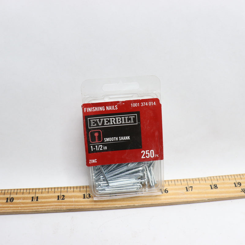 (250-Pk) Everbilt Finishing Nails Zinc-Plated 1-1/2" 1001 374 014