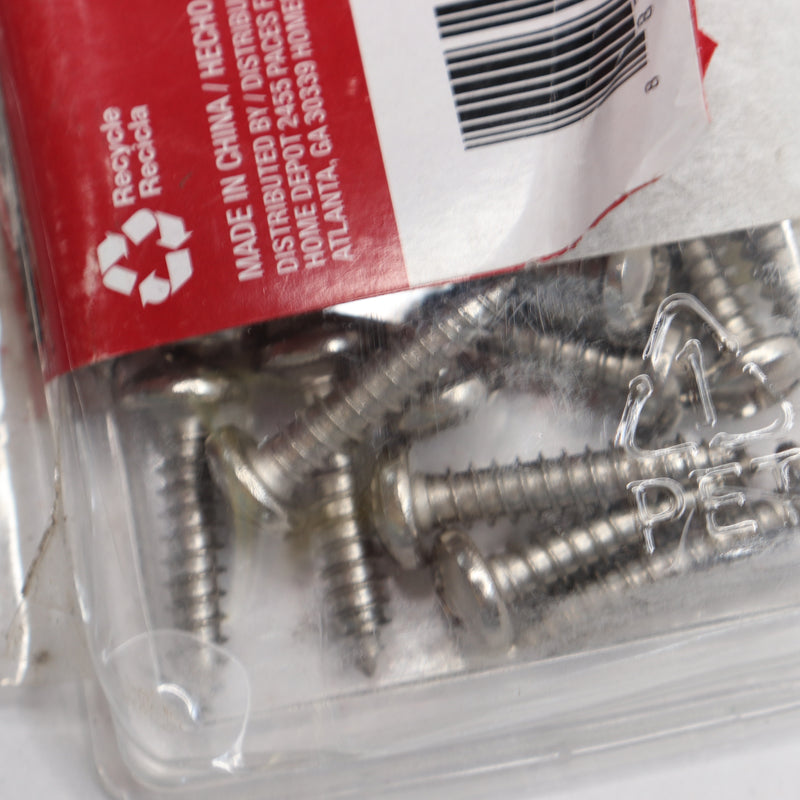 (25-Pk) Everbilt Pan Head Sheet Metal Screw Zinc Plated